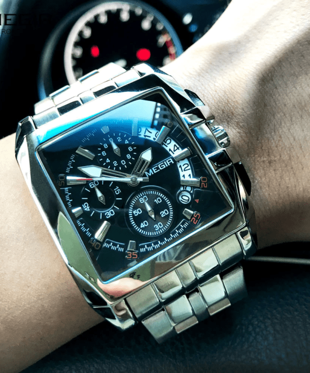 Montre MEGIR Carré en acier