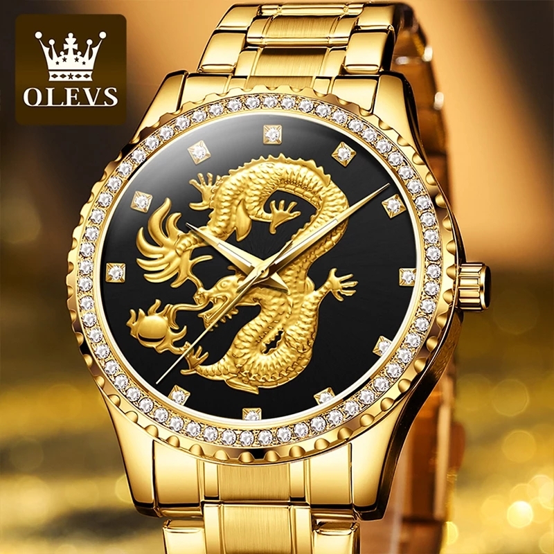 OLEVS-Montre dragon Noir – Image 2