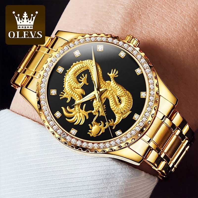 OLEVS-Montre dragon Noir – Image 4